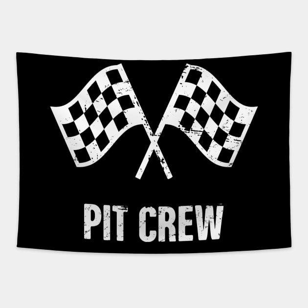 Pit Crew | Race Car Racing Gift Tapestry by MeatMan