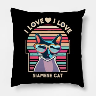 I love Siamese cat Pillow