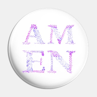 Amen purple Pin