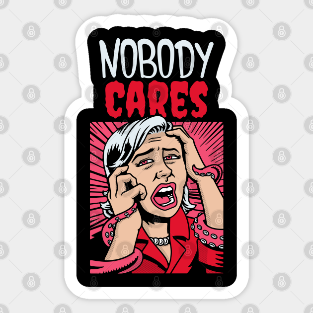 Nobody cares retro design - Nobody Cares - Sticker