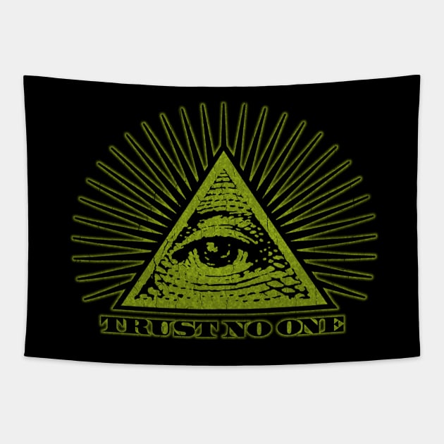 Trust No One (vintage distressed look) Tapestry by robotface