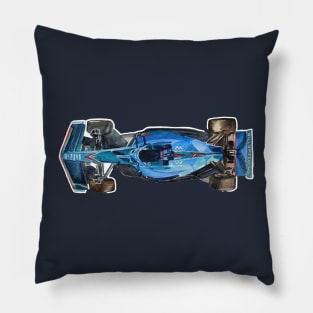 Racing Car in watercolours pattern illustration, Formula 1 watercolours Pillow