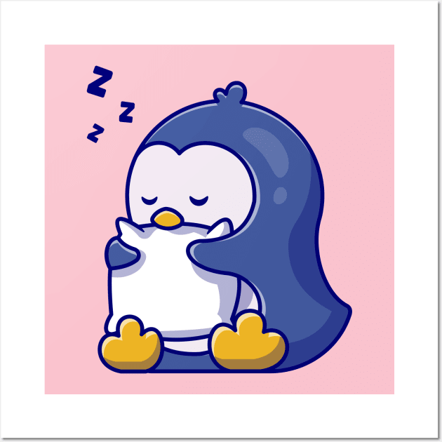 Cute Penguin Sleeping Hug Pillow Cartoon - Cute Penguin Sleeping