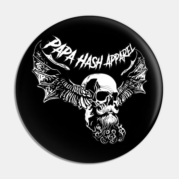 Papa Hash Apparel: On the Wings of Metal Pin by Papa Hash's House of Art