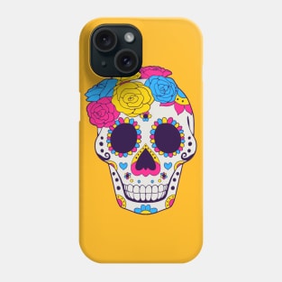 Pansexual Pride - Sugarskull Dia De Los Muertos Phone Case