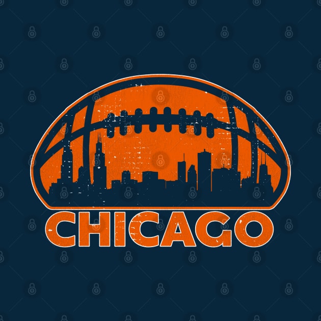 Chicago Football Skyline by darklordpug