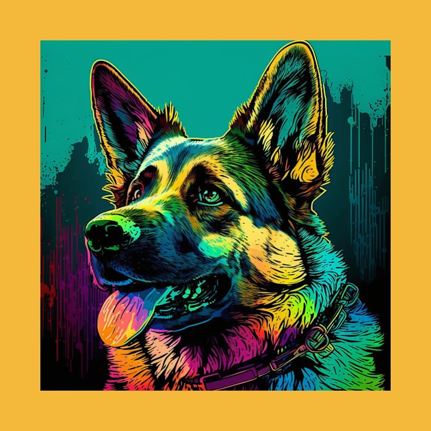 Pop Art German Shepherd by Star Scrunch