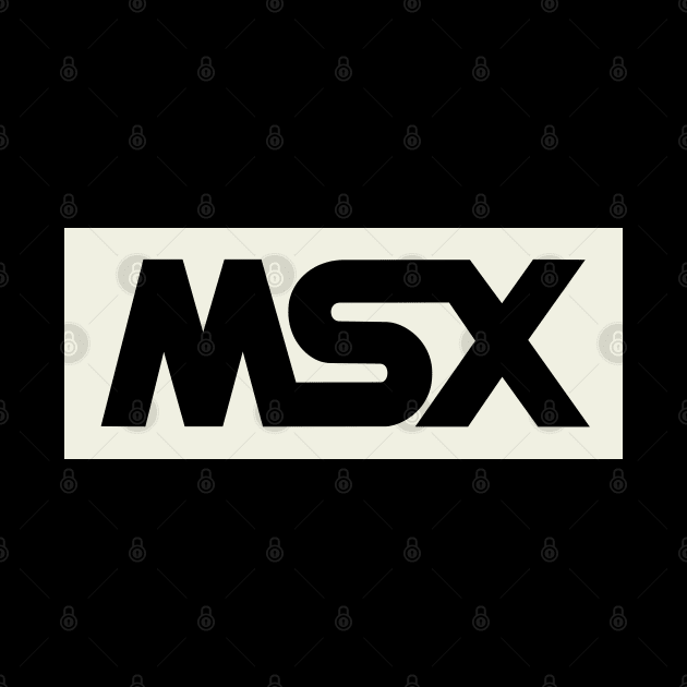 MSX Black Logo - Vintage Retro Computer by Issho Ni