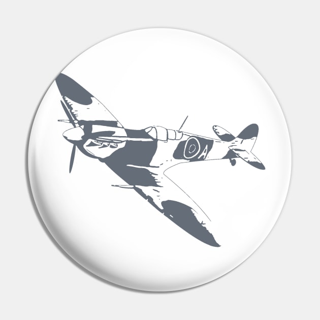 Two Tone Spitfire Pin by mademorgan