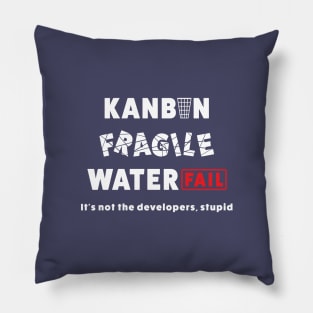 Kanban Agile Waterfall White Pillow