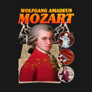 MOZART RAP TEE Wolfgang Amadeus Mozart Cool Vintage Retro 90's Graphic Classical Composer Band T-Shirt T-Shirt