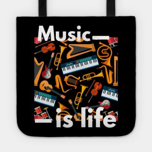 Music Is Life Musical Instruments Tote