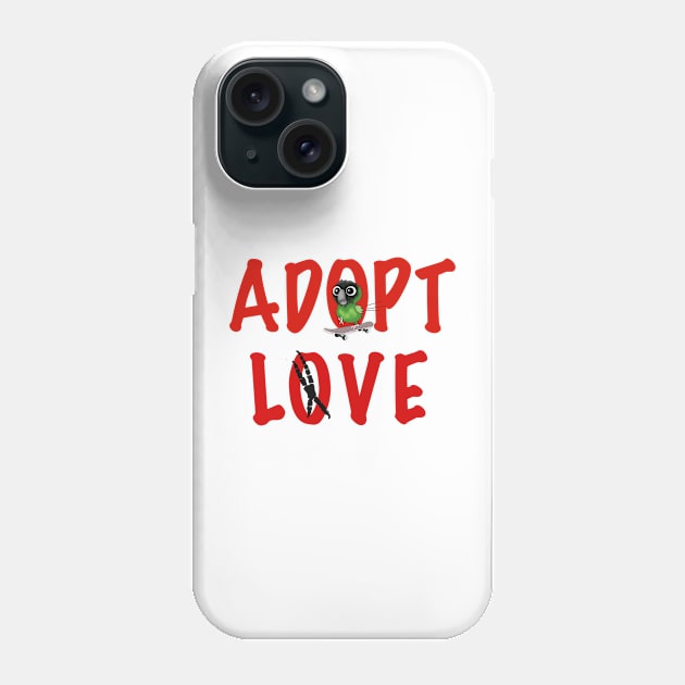 Adopt Love! - Mr. Lover Boy, the Nanday Conure! Phone Case by HappyWings