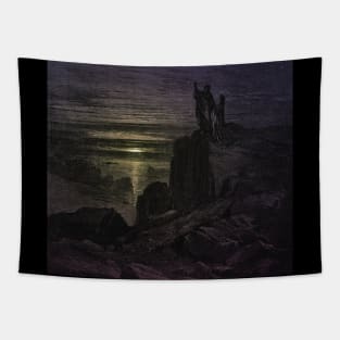 High Resolution Gustave Doré Illustration Rebehold the Stars Tinted Tapestry