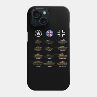 WW2 Tanks Sherman Hellcat Panzer Tiger Panther for Tank fans Phone Case