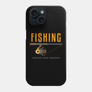 Fishing with Fishing reel and Fishing line Phone Case