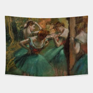 Dancers, Pink and Green by Edgar Degas Tapestry