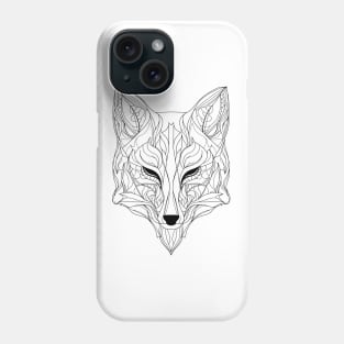 Abstract Fox Essence: Intricate Line Art Interpretation Phone Case