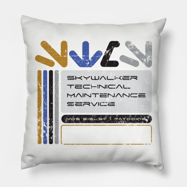 Skywalker Technical Maintenance Service Pillow by MindsparkCreative