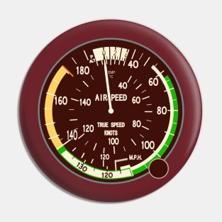 Vintage aircraft speedometer Pin