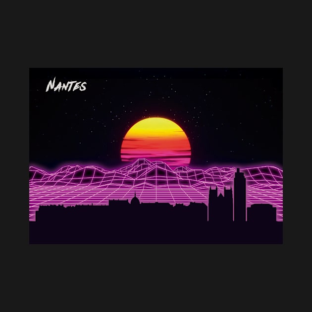 Nantes Outrun Neon Nights by Ferrazi