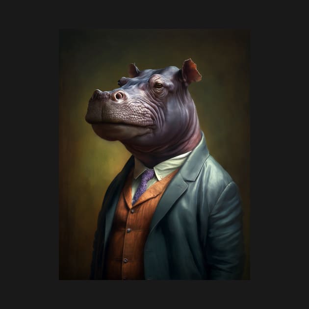 Royal Portrait of a Hippopotamus by pxdg