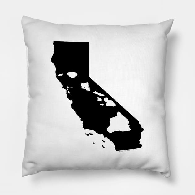 California and Hawai'i Roots by Hawaii Nei All Day Pillow by hawaiineiallday