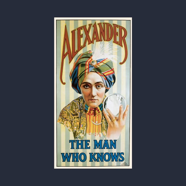 Vintage Magic Poster Art, Alexander, the Man Who Knows by MasterpieceCafe