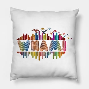 Tone Color Wave With Name-Wham! Pillow