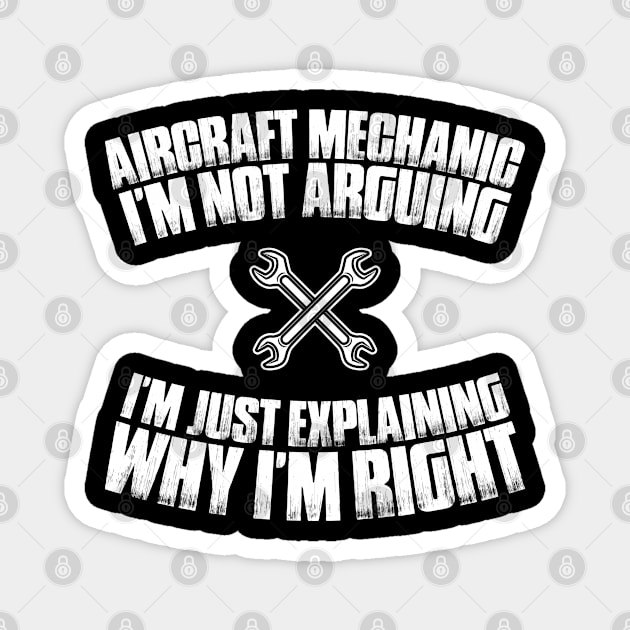 Aircraft Mechanic Aviation Maintenance Technician Magnet by Krautshirts