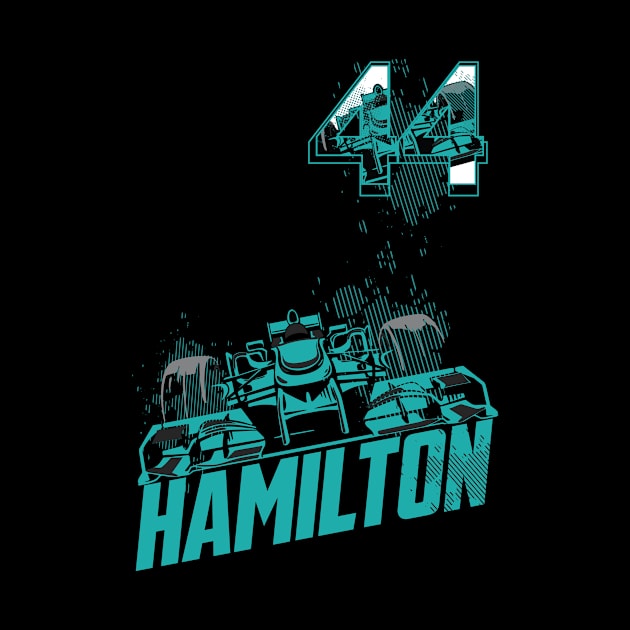 Hamilton 44 Formula 1 Racing Driver Champion F1 by CGD