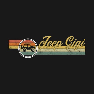 Jeep Gigi Jeep Women Vintage Jeep Retro Jeep Sunset Jeep Jeeps Lover Jeep Mama T-Shirt