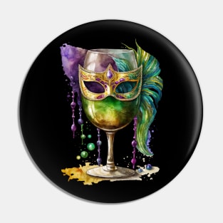 Cheers to Mardi Gras Pin