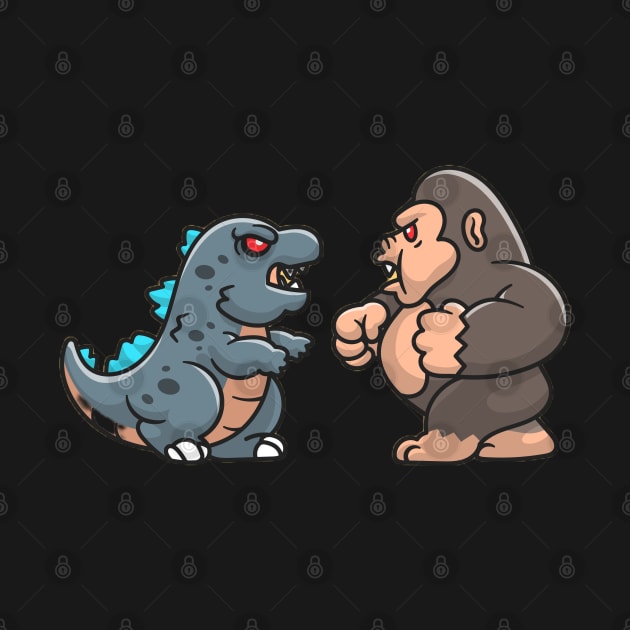 cute godzillz vs king kong by Space wolrd