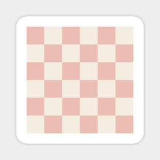 Checkered (pink and cream) Magnet