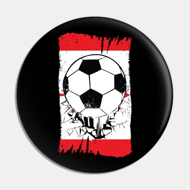 Vintage Canadian Flag with Soccer Ball // Retro Canada Soccer Pin by SLAG_Creative