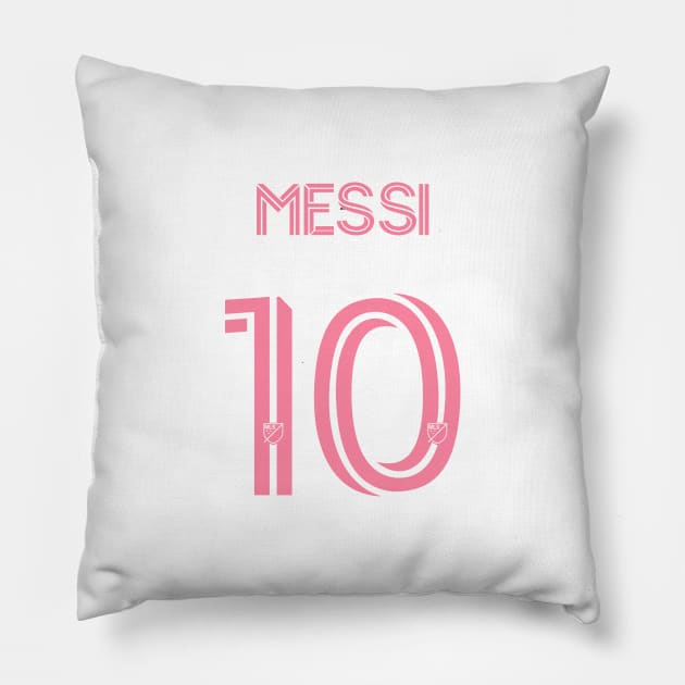 Messi Inter Miami Pillow by Alfa Centauri