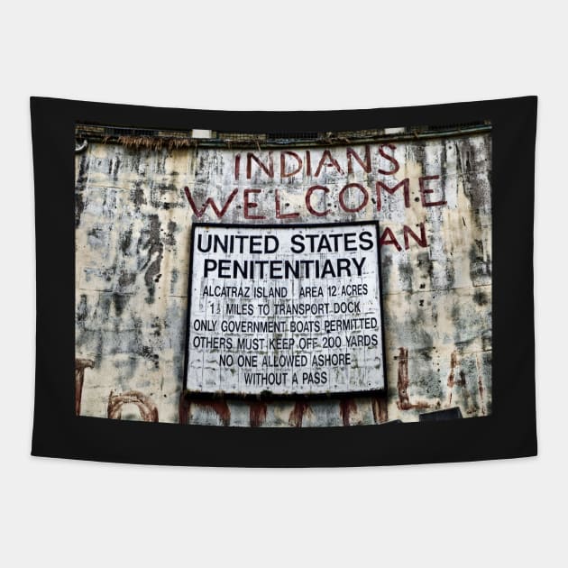 Alcatraz - Prison - Penitentiary Tapestry by JimDeFazioPhotography