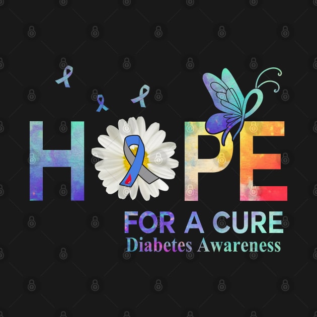 Hope For A Cure  Butterfly Flower diabetes by HomerNewbergereq