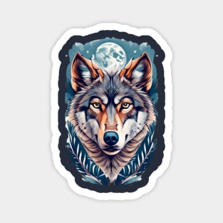 Wolf In Moonlight Magnet