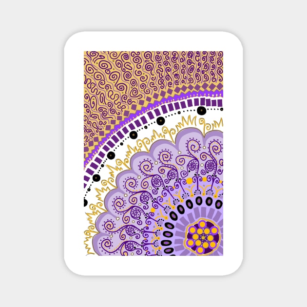 Purple Mandala Magnet by CTWuellner