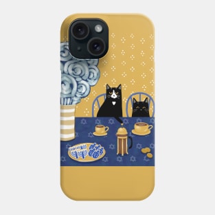 Hanukkah French Press Coffee Cats Phone Case