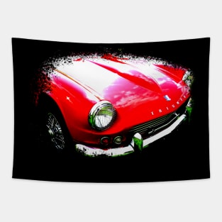 Triumph GT6 Mk1 1960s British classic car red elements Tapestry