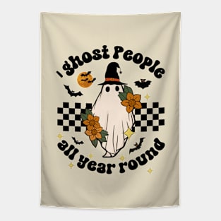 Ighost People All Year Round, Retro I Ghost People All Year Round Ghost Spooky Halloween Tapestry