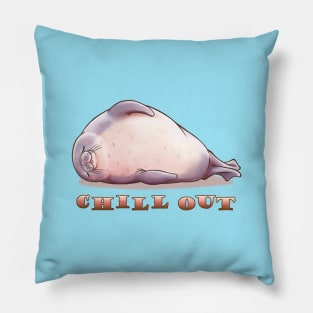 Chill Seal (with Words) Pillow