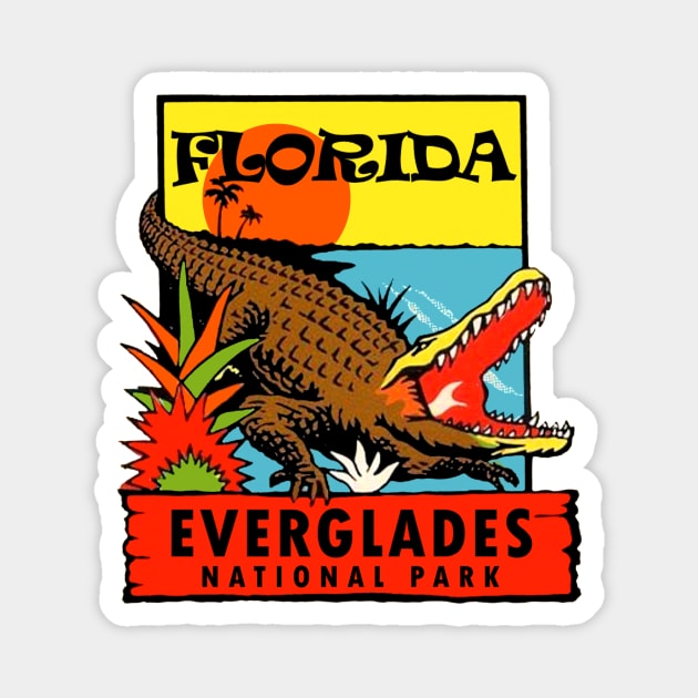 Everglades National Park Florida Vintage Magnet by Hilda74