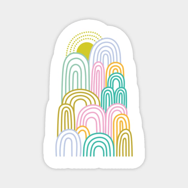 Rainbow empire Magnet by Elizabeth Olwen