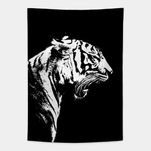 White Tiger #2 white only Tapestry