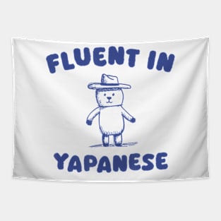 Retro Fluent In Yapanese Bear Sarcastic Saying Tapestry