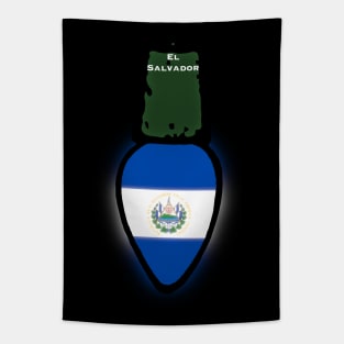 El Salvador Flag Christmas Light Tapestry